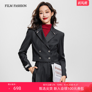 一电影一时装春季新款短款西装外套气质休闲显瘦修身宴会女士