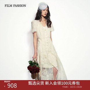 一电影一时装秋季新款吊带连衣裙中长款度假风休闲女士（两件套）