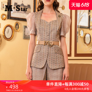 雪纺衫 高级感 Star明星系列夏季 SCAJ122354 套装 复古法式