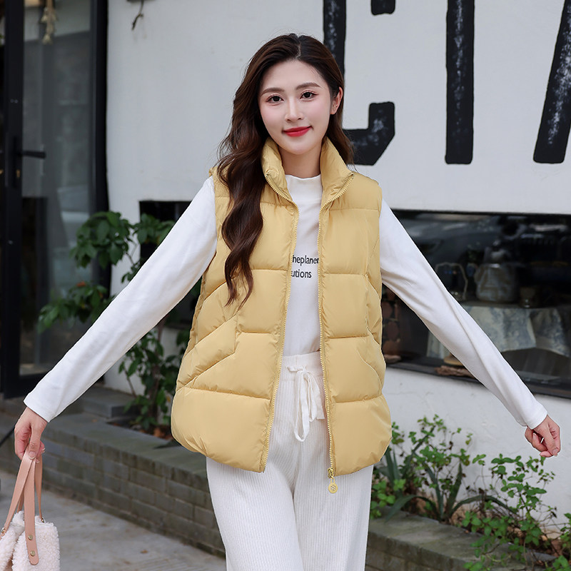 羽绒棉马甲女短款秋冬季新款外穿加厚面包服马夹坎肩背心棉衣外套