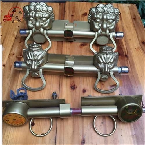 老式大门锁木门铁门双扇锁防盗锁仓库穿条锁插销铁门锁栓五金专