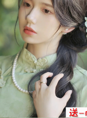 旗袍珍珠项链女士项圈锁骨链