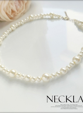 小珍珠颈链项链配饰品项圈choker气质锁骨链女士珍珠链毛衣链398