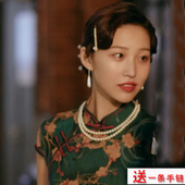 新款 搭配旗袍珍珠项链颈链女士配饰品短款 锁骨链双层叠戴项圈997