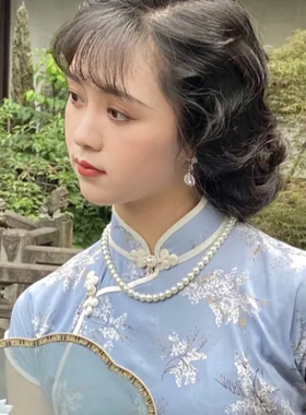 搭配旗袍珍珠项链女士50cm颈链复古拍照饰品锁骨链项圈毛衣链606