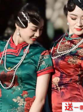 双层珍珠项链配旗袍配饰品多层叠戴中长款锁骨链摄影拍照饰品668