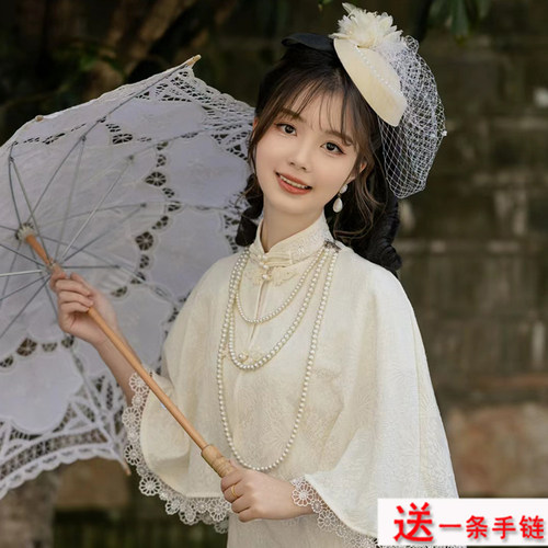 民国风大小姐配旗袍项链