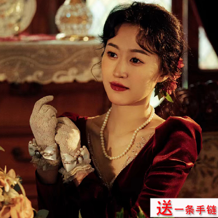 50cm仿珍珠项链法式复古毛衣链锁骨链加长版女士中长款颈链子044