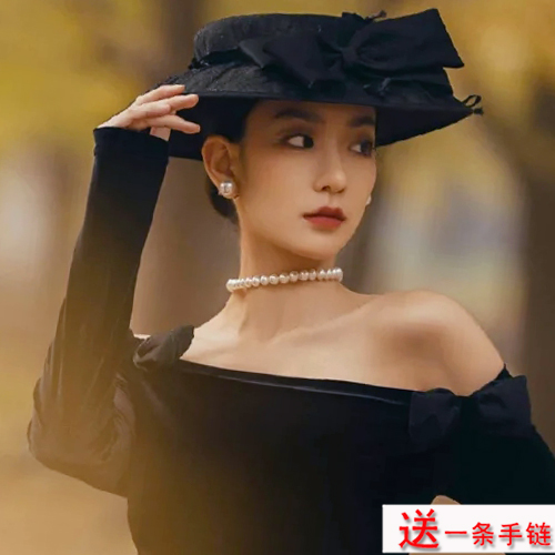 人造珍珠项链饰品女士法式choker配婚纱礼服颈链百搭毛衣链子1426