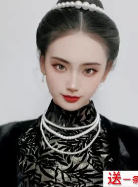 2025新款三层珍珠项链