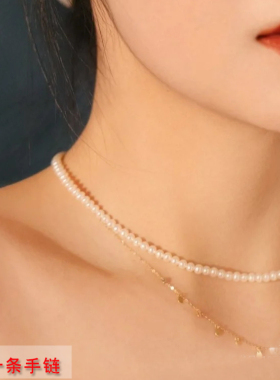 小珍珠项链女生choker颈带