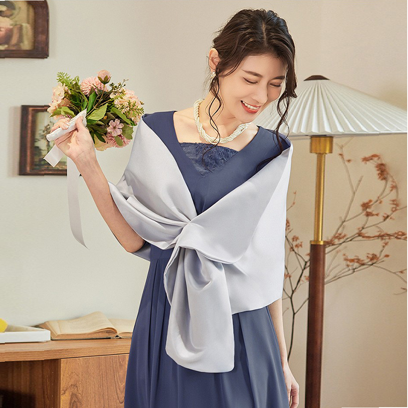 缎面小披肩晚宴会斗蓬旗袍坎肩