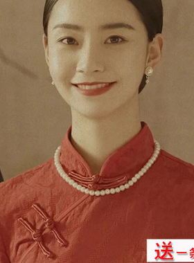 搭配旗袍珍珠项链女士毛衣链配裙子颈链子短款锁骨链子项饰品802