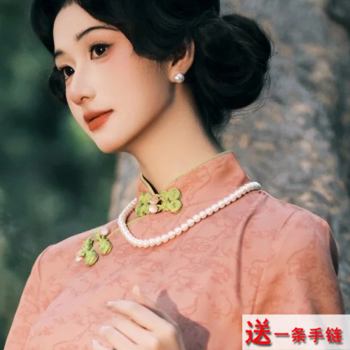 搭配旗袍珍珠项链配饰品女士50cm加长版颈链项圈锁骨链毛衣链252