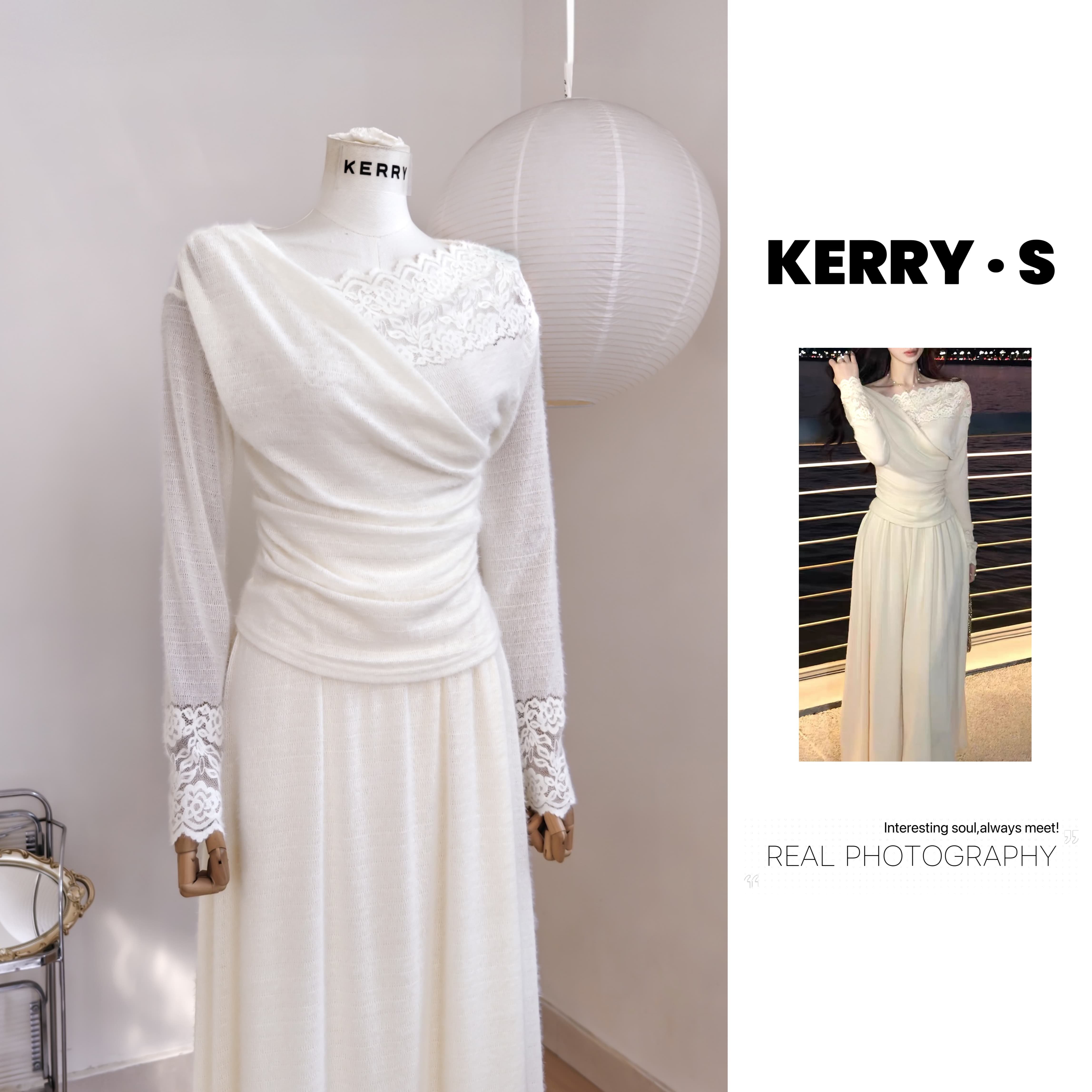 温柔风长袖针织蕾丝拼接上衣垂感半身裙套装女内搭长裙冬季穿搭,女装/女士精品,时尚套装,淘宝优惠券,粉丝福利购,淘宝优惠卷