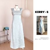 Siena缎面轻奢感 重工珠片吊带连衣裙气质显瘦收腰裙子女韩系穿搭