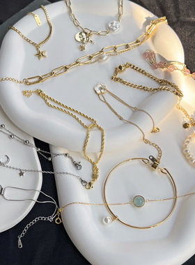 清仓折扣手链四十款 简约百搭个性小众设计925银钛钢手链女手环