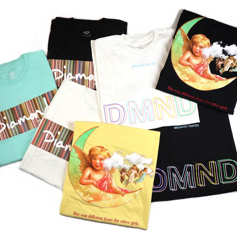 美潮现货diamondsupplyco钻石潮流滑板经典品牌字母宽松短袖t恤