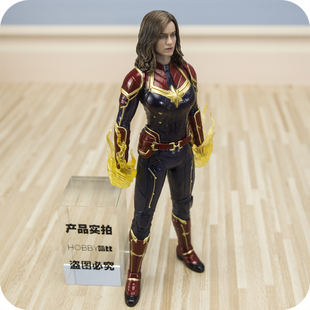 漫威真人版复仇者联盟1/6惊奇队长1静态手办模型摆件配真人头雕