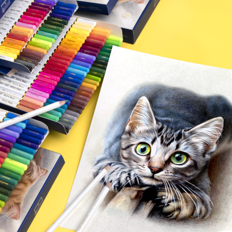 飞乐鸟油性彩铅72色美术专业绘画48色36色初学者儿童手绘彩色铅笔