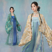 石颜绮梦 唐法门寺披衫 改良吊带裙夏季 粼夕squama 汉服2025新款