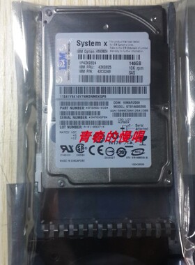 IBM 43X0824 43X0825 146G 10K SAS 2.5服务器硬盘X3850 X3950 M2