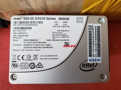 浪潮NF5170/5180/8465 NF8480 M4 M5 M6 800G SATA SSD 固态硬盘