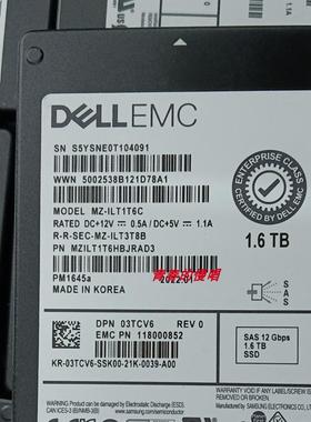 DELL R440 R540 R640 R740 R840 R940 1.6T SAS SSD 0DR0HX 硬盘