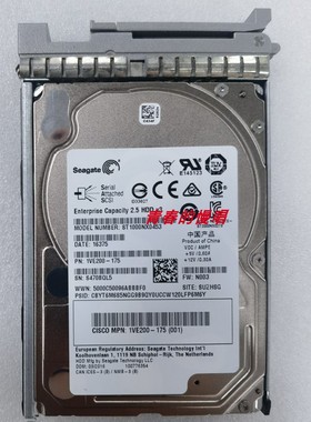 思科B200 C220 C240 C480 M3 M4 UCS-HD1T7K12G 1T 1TB SAS 硬盘