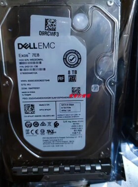 原装DELL 8TB 8T SATA ST8000NM012A 0F4JXT 3.5 F4JXT企业级硬盘
