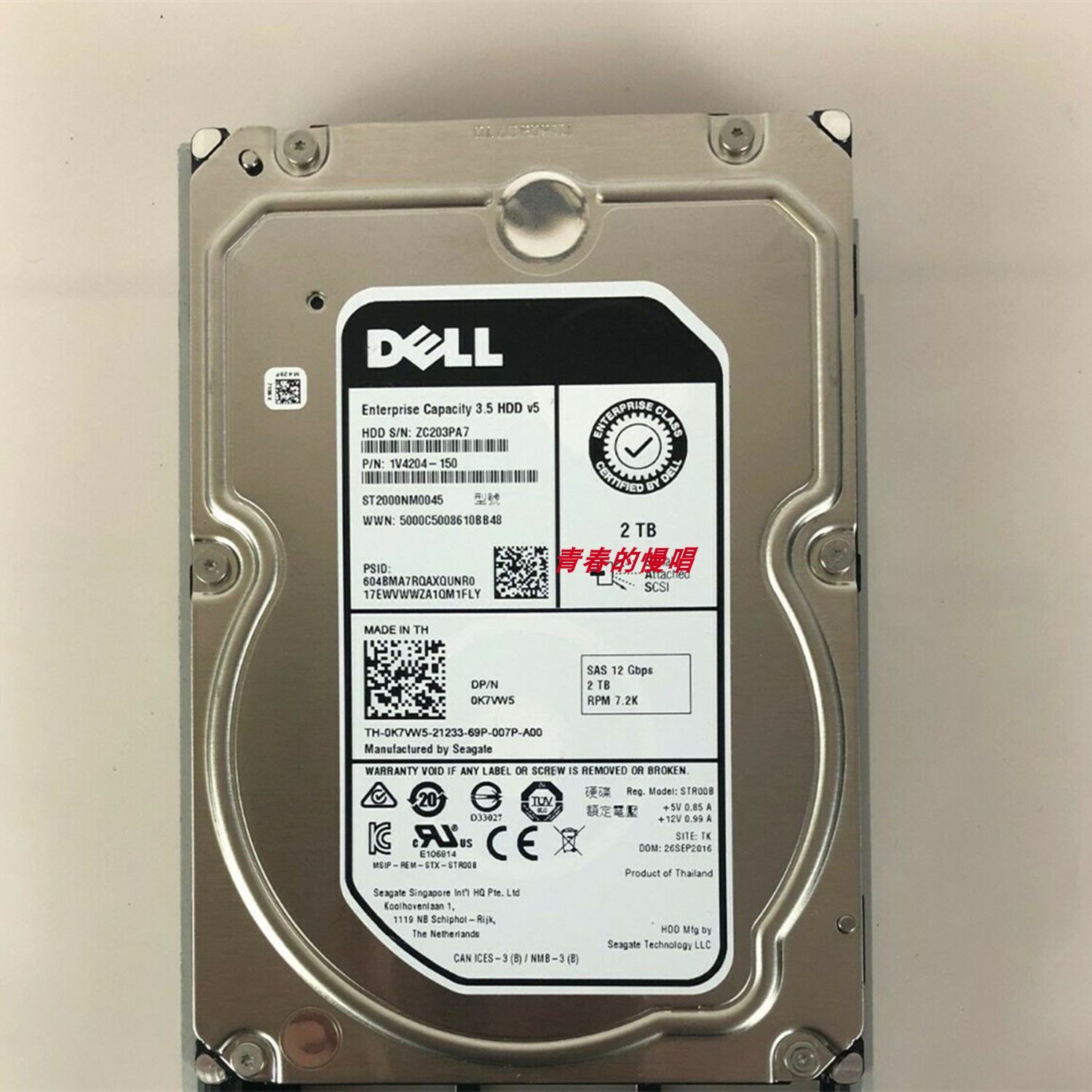 DELL ST2000NM0034 0K7VW5 K7VW5 1HT274-150 2T SAS 12Gb 硬盘