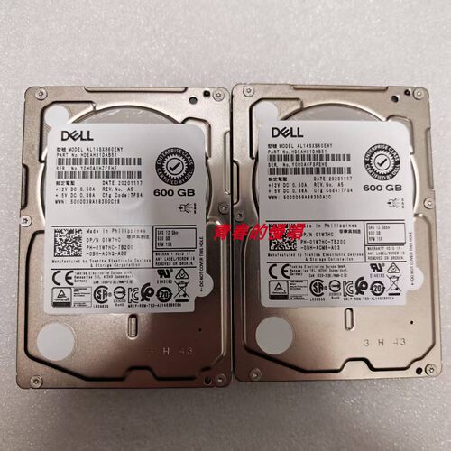 DELL 01W7HC AL14SXB60ENY HDEAH81DAB51 600G 15K东芝服务器硬盘