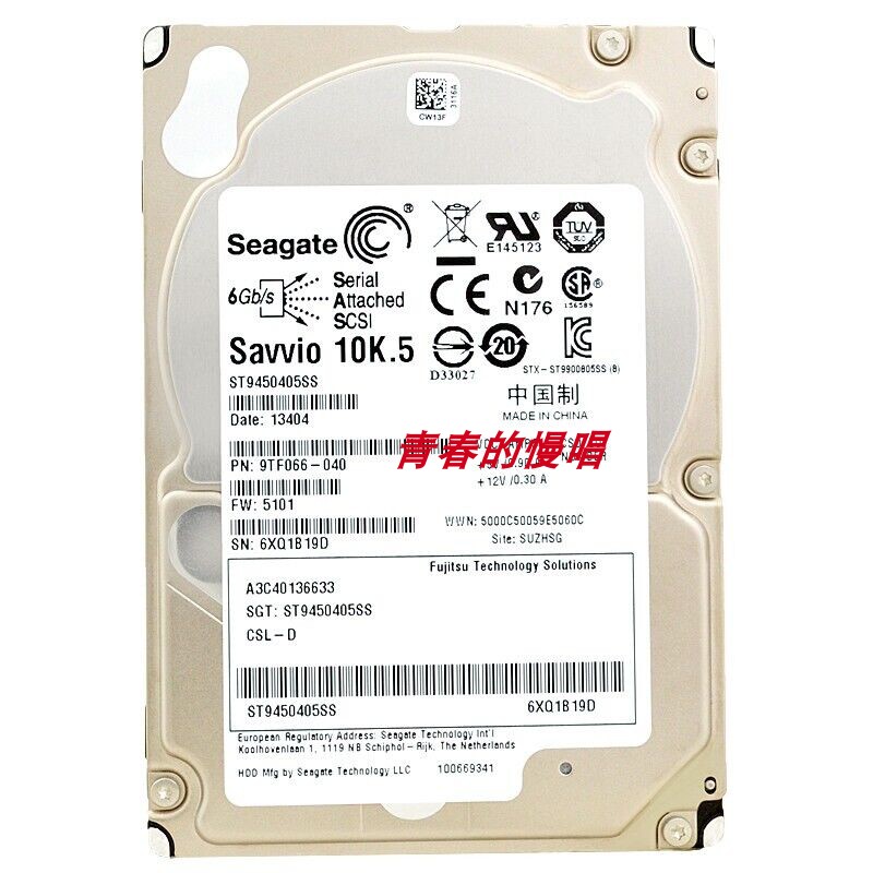 联名 富士通A3C40136633 ST9450405SS 450GB 10K SAS 2.5硬盘