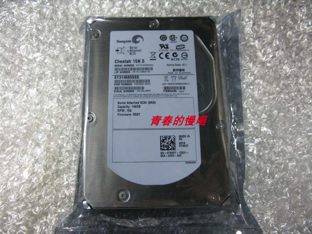 DELL ST3146855SS 0RY491 0TN937 146G 15K.5 SAS 3.5服务器硬盘