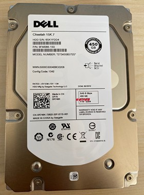 Dell 450G 15k 3.5 SAS ST3450857SS 0R749K R410 R710服务器硬盘