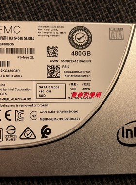 Dell EMC D3-S4610 480G SATA SSD 06JGT5 SSDSC2KG480G8R 6JGT5