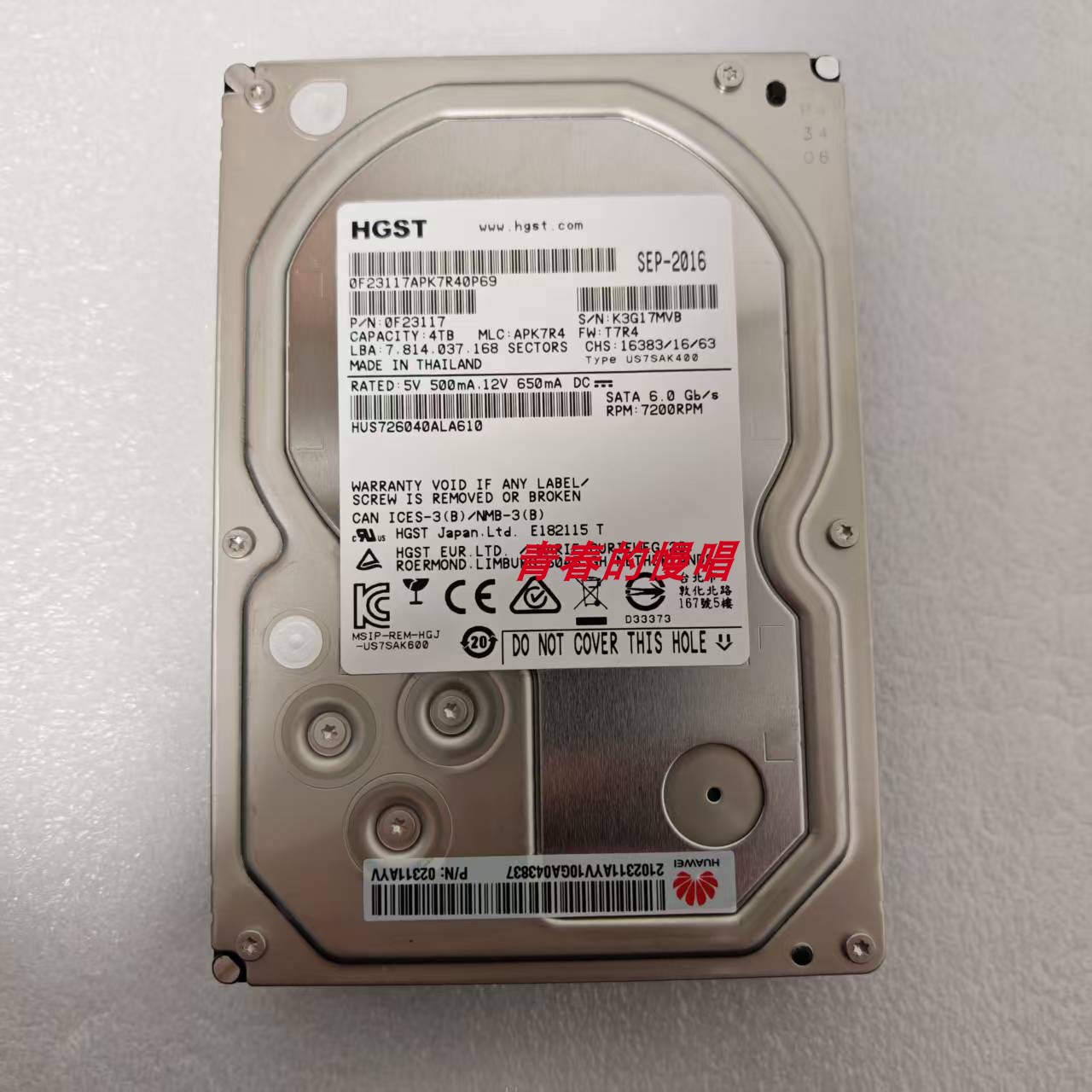 日立HGST 4TB 4T SATA HUS726040ALA610 0F23117 02311AYV 硬盘