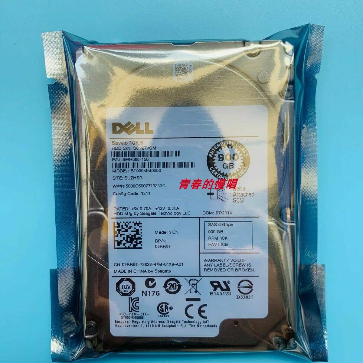 DELL 02RR9T 2RR9T ST900MM0006 9WH066-150 900G 10K.6 SAS 硬盘