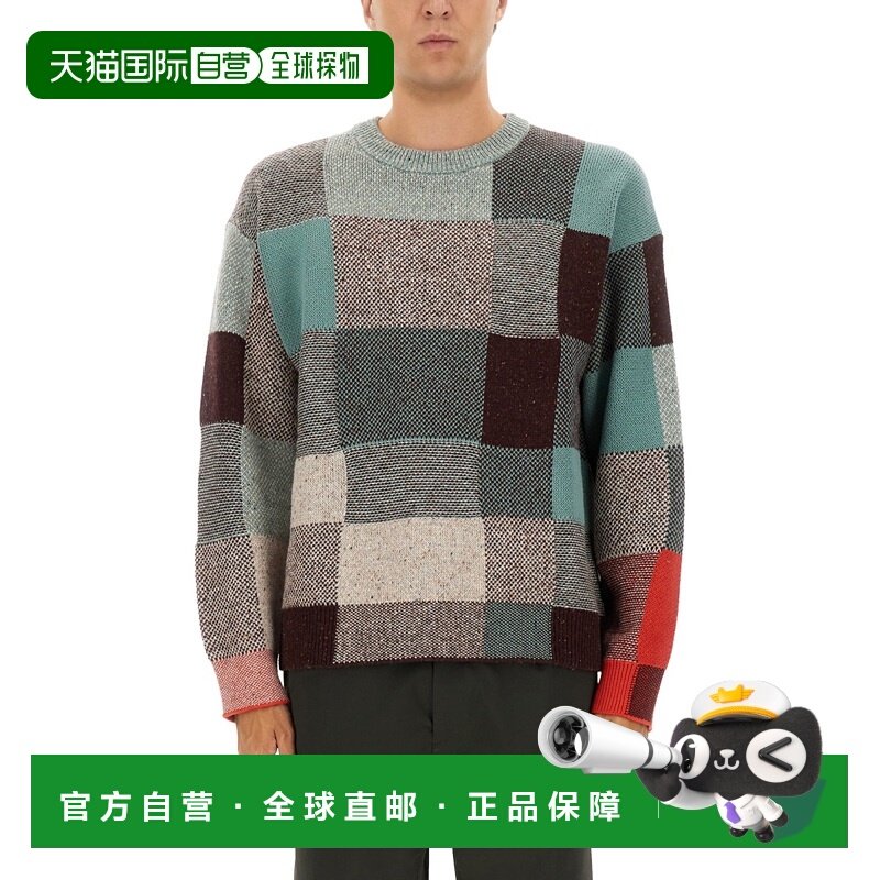 1h可退 香港直邮潮奢 Paul Smith 男士 拼布编织毛衣 M2R505ZT225
