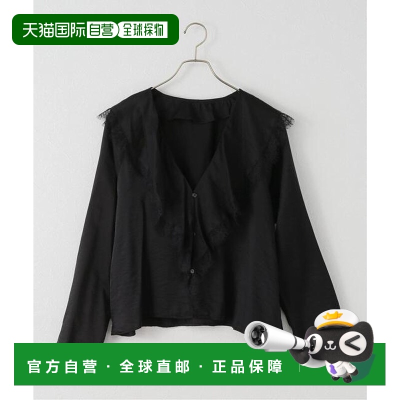 1h可退 日本直邮JOURNAL STANDARD 透视缎面斜纹蕾丝衬衫