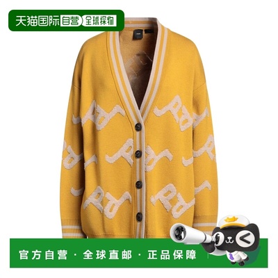 1h可退 香港直邮Pinko 品高 女士 针织开衫 yellow黄色 舒适时尚