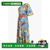 香港直邮潮奢 连衣裙 FARM 女士 1h可退 印花塔夫绸长款 RIO 单袖