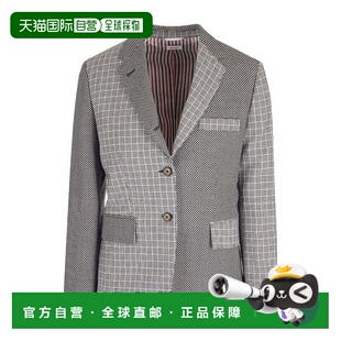1h可退 香港直邮Thom Browne 汤姆 布朗 女士 格纹西装外套 FBC63