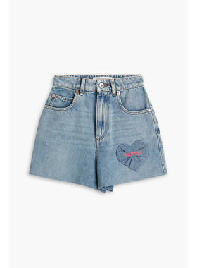 潮奢 valentino 华伦天奴 女士 精饰牛仔短裤 B3DDSV17P7598