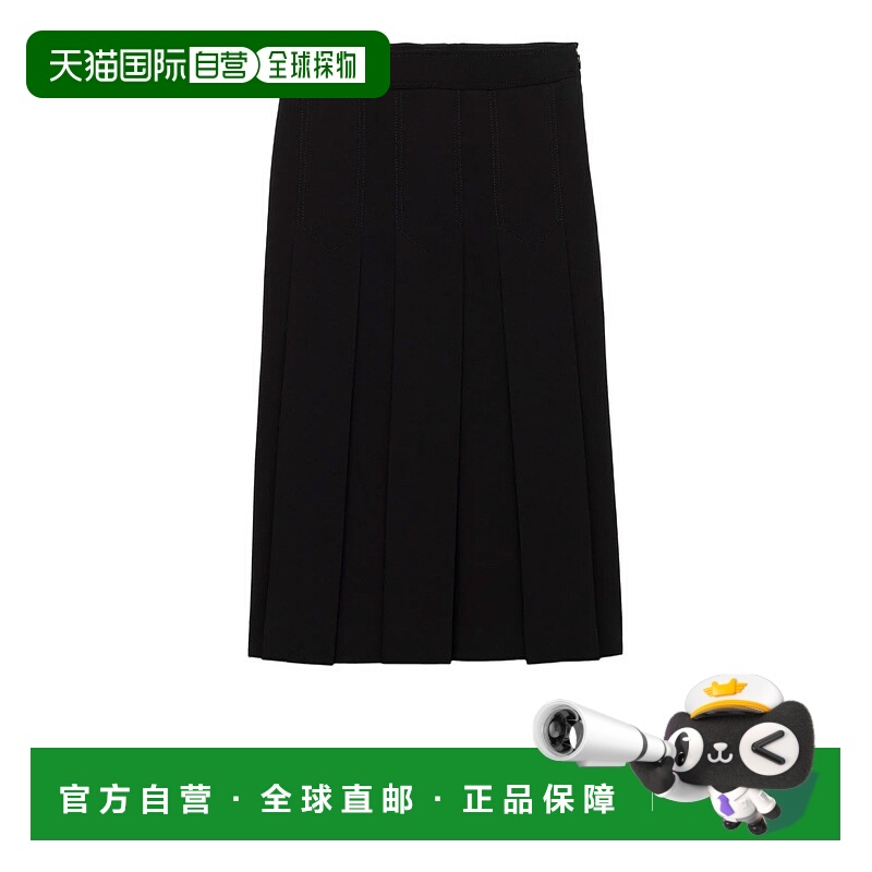 香港直邮PRADA 女士半身裙 P109ZSOOO156AF0002 AW2025 黑色