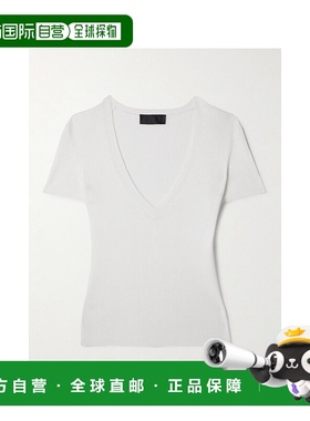 香港直邮NILI LOTAN 女士 Italia 罗纹棉针织T恤 80955Y315IVY
