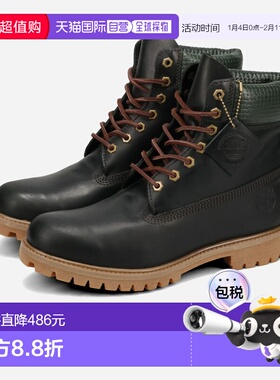 日本直邮Timberland 6英寸高级防水靴男款深绿色/卡其绿色A2P6W-E