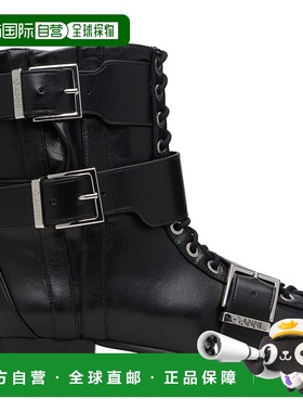 1h可退 香港直邮GANNI 甘尼 女士 黑色 Eyelets Lace Up 踝靴 S31
