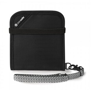 香港直邮Pacsafe两折防盗银包黑色简约休闲防消磁OP10556100