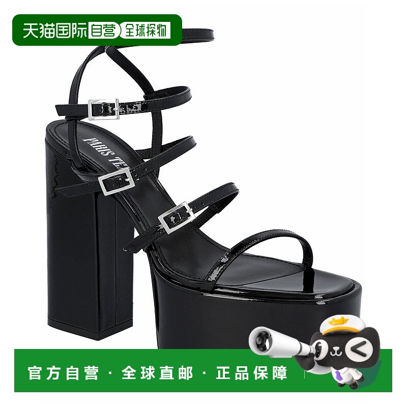 自营 paris texas巴黎德克萨斯杰西卡皮革凉鞋 - 黑色 美国奥莱直